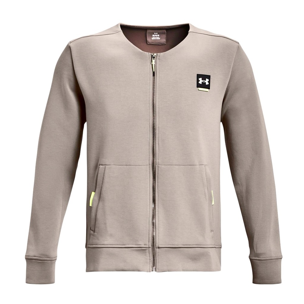 Brand New Under Armour Summit Knit Graphic Full Zip Sweatshirt. Gray Size XL.